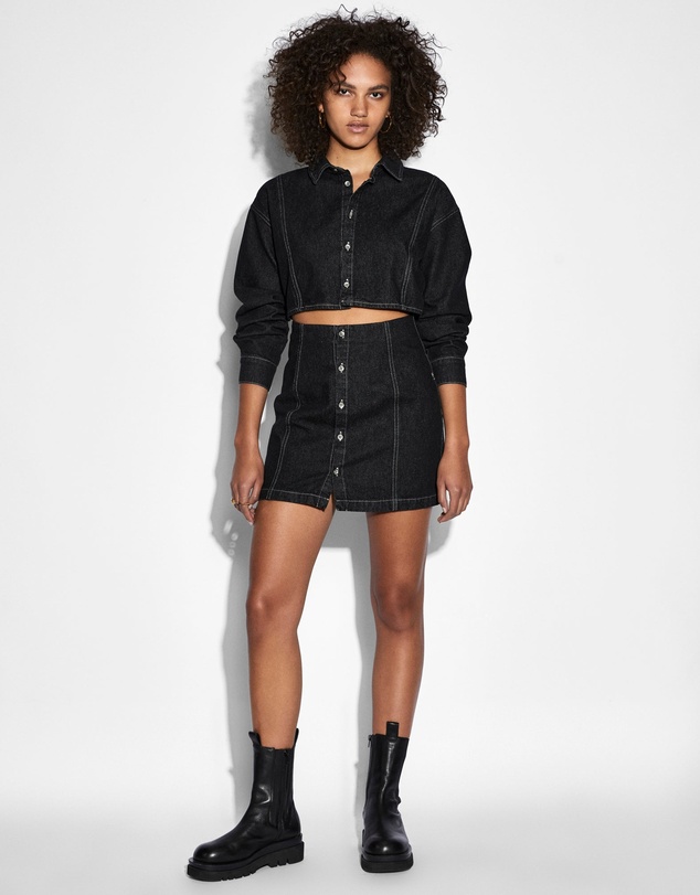 Ksubi - Cutout Shirt Dress Midnight