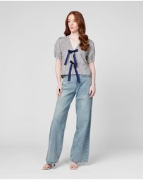 MVN - Stripe Tie Up Top