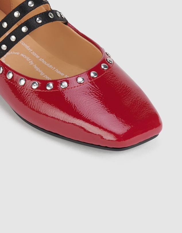 Rollie - Ballet MJ Square Toe Stud Flat