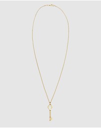 Elli Jewelry - Necklace Heart Key 925 Sterling Silver Gold Plated