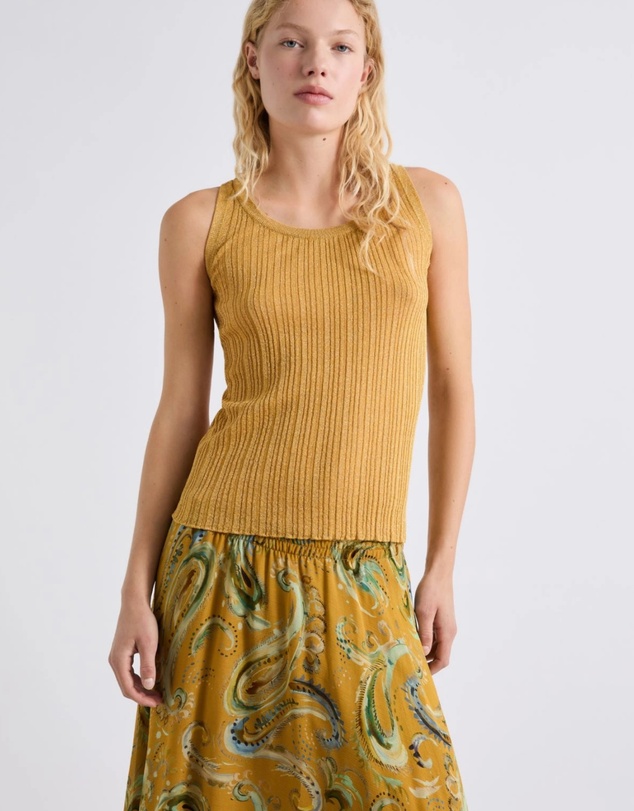 Marella - Lurex Ribbed Knit Singlet