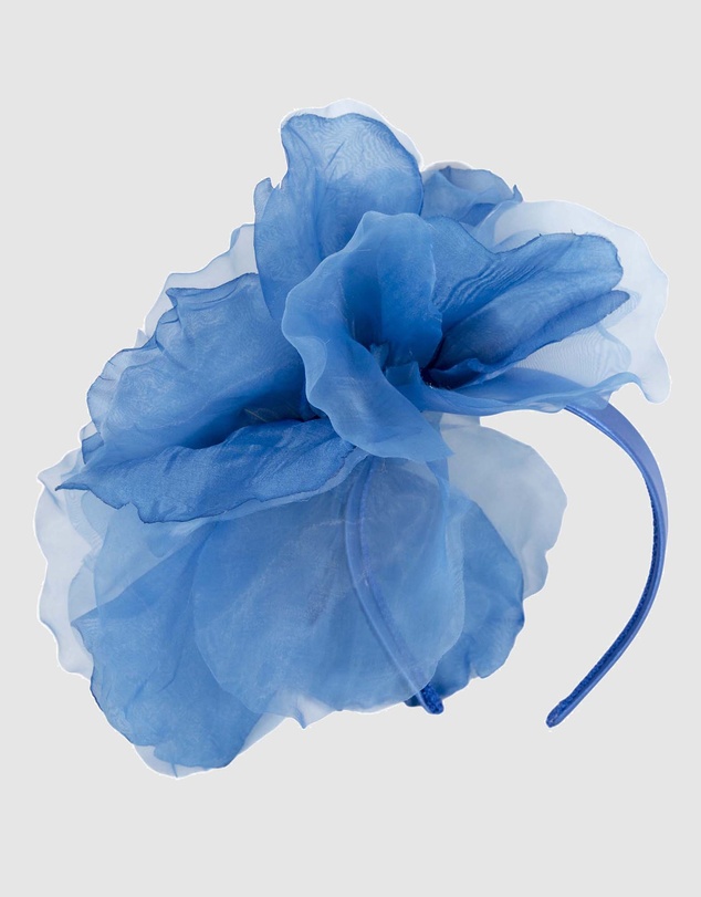 Fillies Collection - Large Blue Flower Fascinator Headband