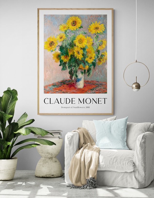 Inka Arthouse - Sunflowers by Claude Monet Art Print