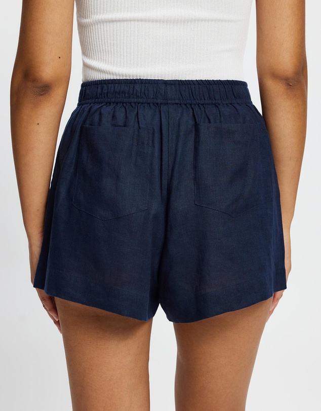 White By FTL - Rhonda Linen Shorts
