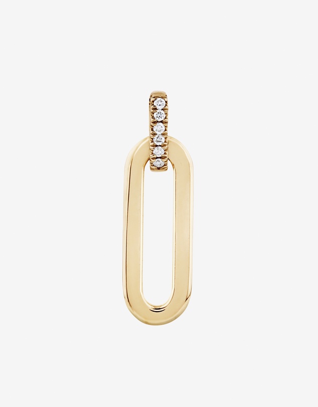 Michael Hill - Paperclip Pendant with 0.02 Carat TW of Diamonds in 10kt Yellow Gold