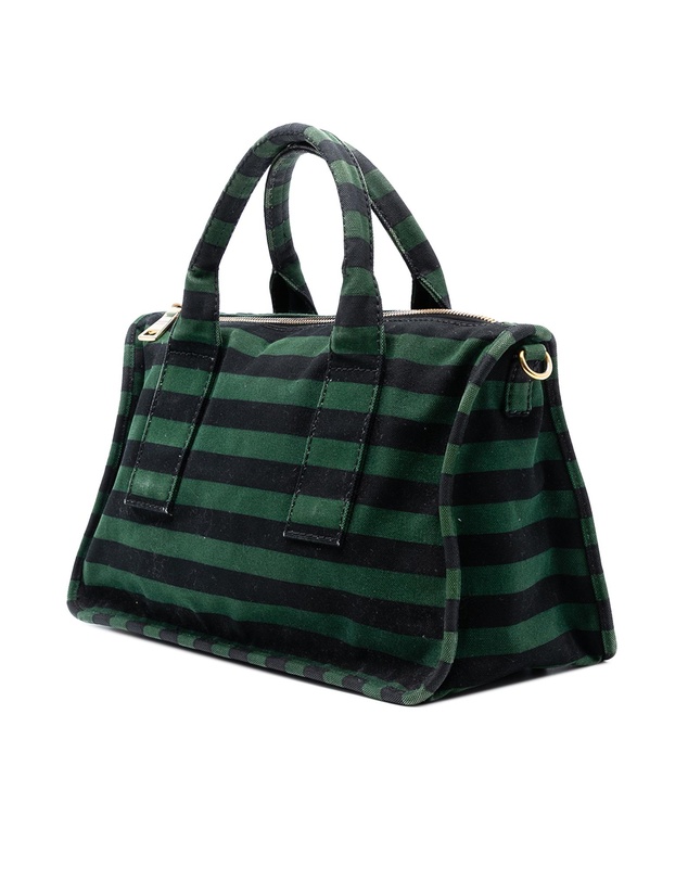 Pre-Loved by Azura Reborn - Pre-Loved Canvas Canapa Righe Striped Satchel