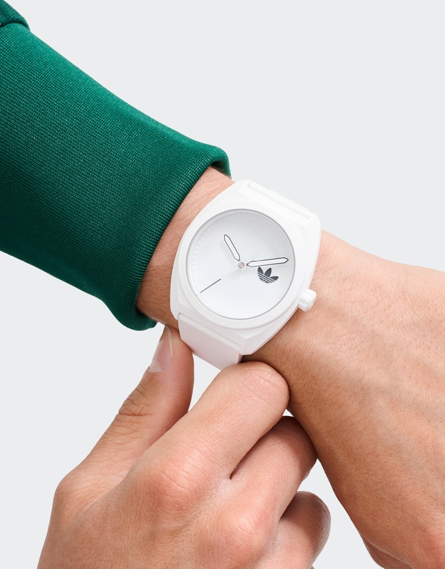 adidas Originals - Project Three 42mm Ceramic Case with White Dial and Resin Strap