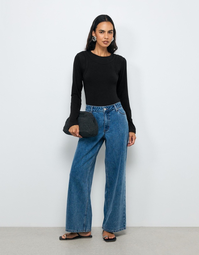 AERE - Tara Layered Jersey Top