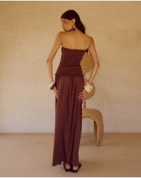 Seven Wonders - Fleur Shirred Strapless Maxi Dress