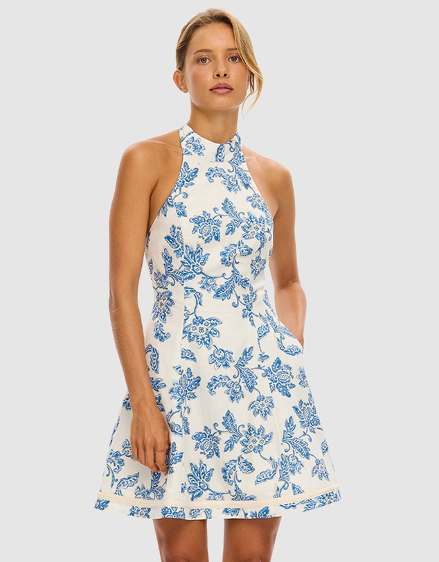 KIVARI - Bluebell Halter Mini Dress