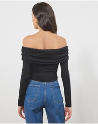 Atmos&Here - Off Shoulder Bamboo Blend Top