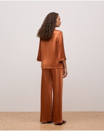 Trenery - Satin Relaxed Blouse in Sierra