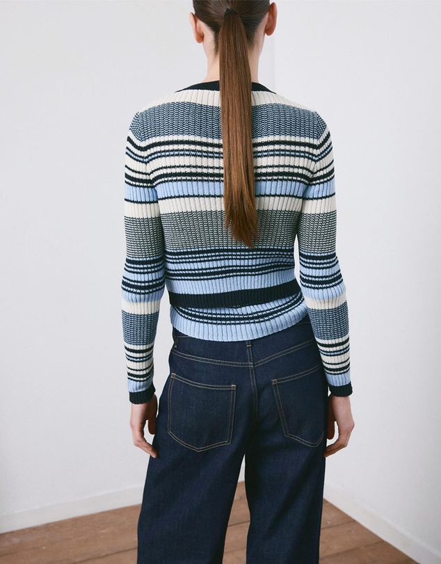 M.N.G - Stripped Knit Cardigan