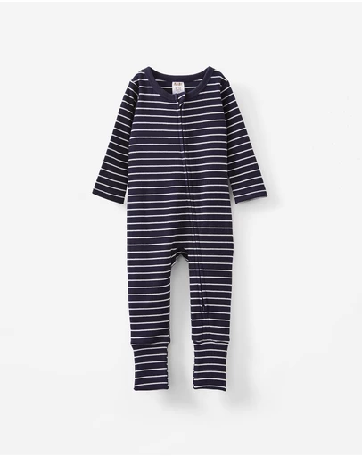 Cotton On Kids - Growie Long Sleeve Rib Romper
