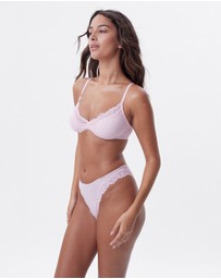 Bras N Things - NKD Unlined Plunge Bra - Pink