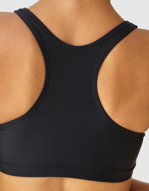 Modest Mermaid - Jet Black Bikini crop top