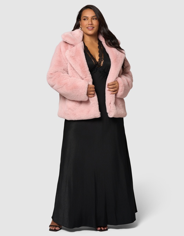 Sunday In The City - Midnight Aura Fur Jacket