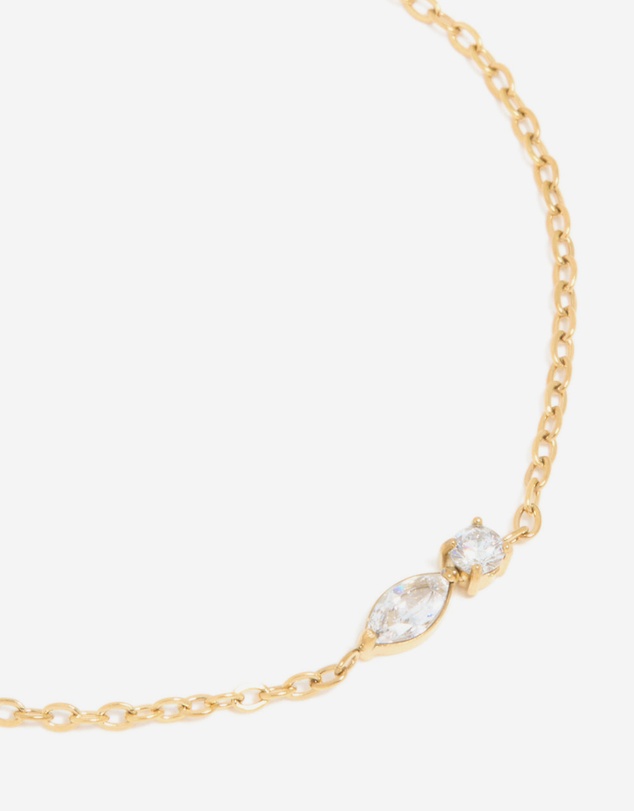 Lovisa - Waterproof Gold Plated Stainless Steel April Cubic Zirconia Birthstone Bracelet