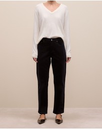 Trenery - Cord Five Pocket Boyfriend Pant in Night Sky