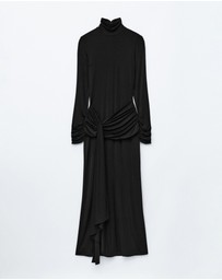 & Other Stories - Tie-Detail Turtleneck Midi Dress