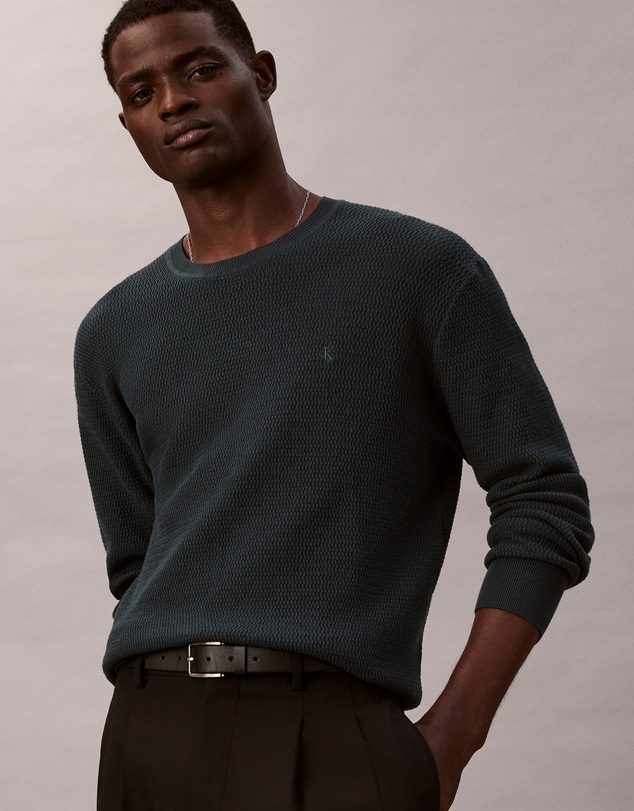 Calvin Klein - Cotton Textured Classic Crewneck Jumper