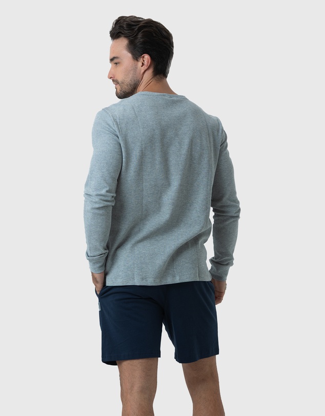 Coast Clothing - Mens Grey Marle Waffle Top