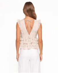 Petal & Pup - Yana Ruffle Top - Pastel Pink Floral
