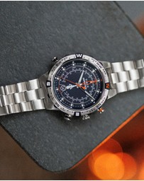 TIMEX - Expedition Tide-Temp-Compass 45mm Stainless Steel Bracelet Watch