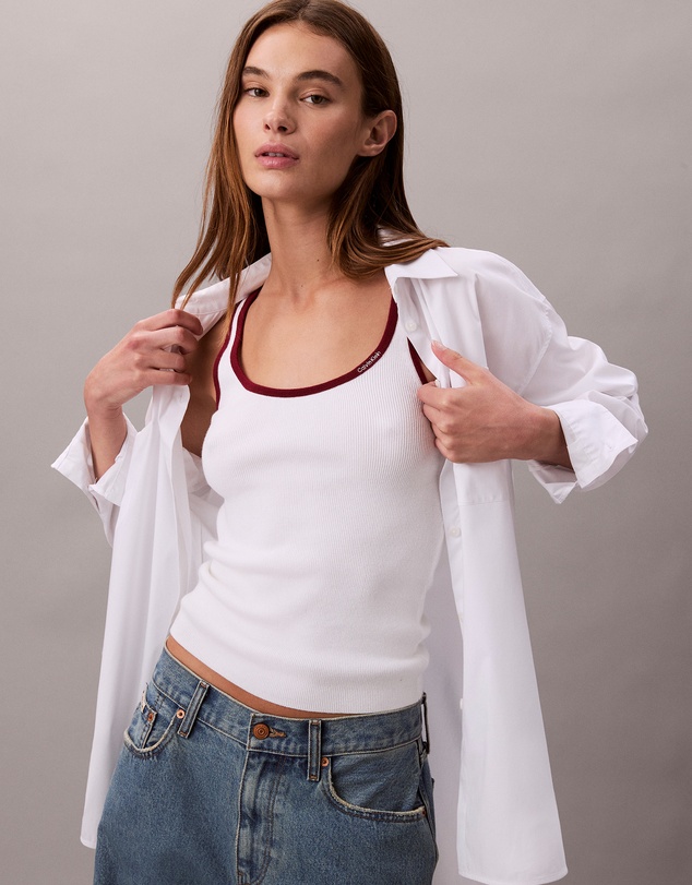 Calvin Klein Jeans - Contrast Trim Ribbed Tank Top