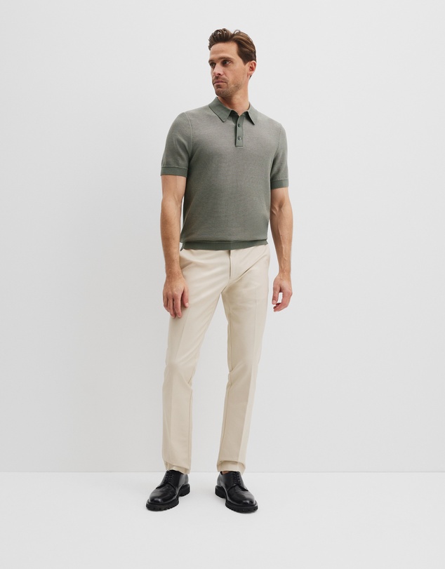 Country Road - Cotton Blend Silk Textured Knit Polo