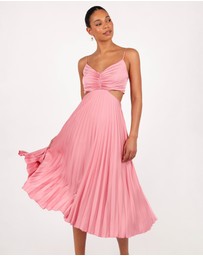 Petal & Pup - Niamh Midi Dress - Poppy Pink