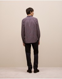 Trenery - Regular Fit Fine Check Shirt in Navy