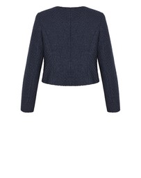 City Chic - Plus size Krystal Boucle Jacket - navy