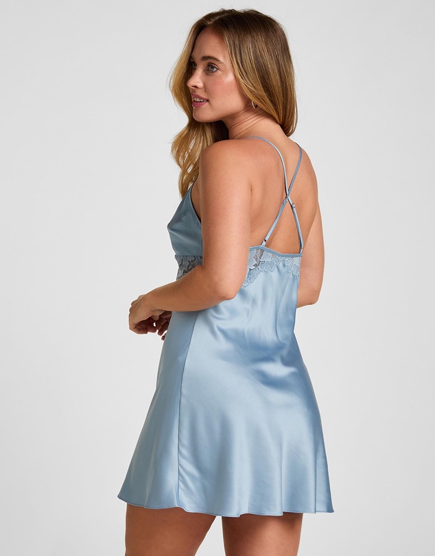 Hunkemoller - Viktoria Satin Lace Slipdress