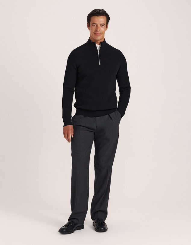 SABA - Franklin Quarter Zip Wool Knit Polo