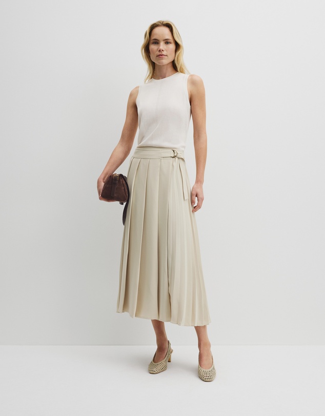 Country Road - Pleated Midi Skirt
