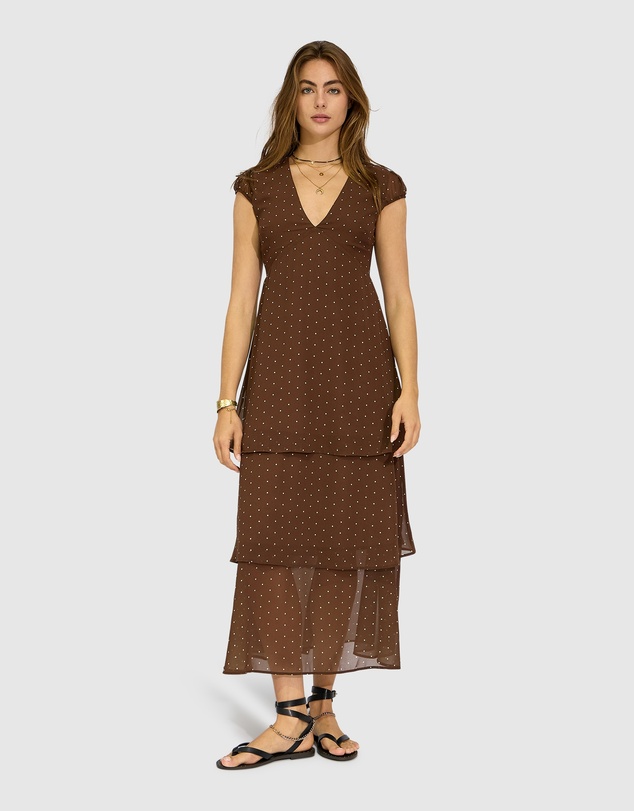 Belle & Bloom - Falling For You Tiered Frill Maxi Dress