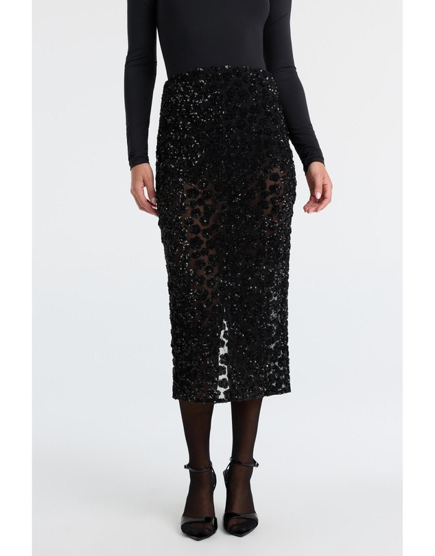 Bardot - Sienna Sheer Sequin Midi Skirt