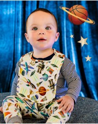 Fleur Harris - 'Blast Off' Dandy Duo Bibs in Cloud White