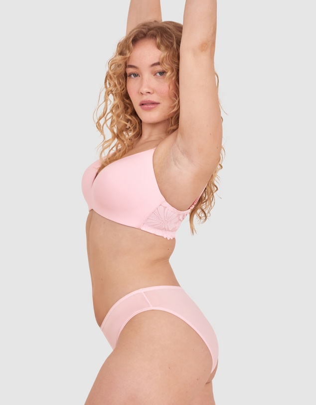 Bras N Things - NKD High Leg Brazilian Knicker - Pink