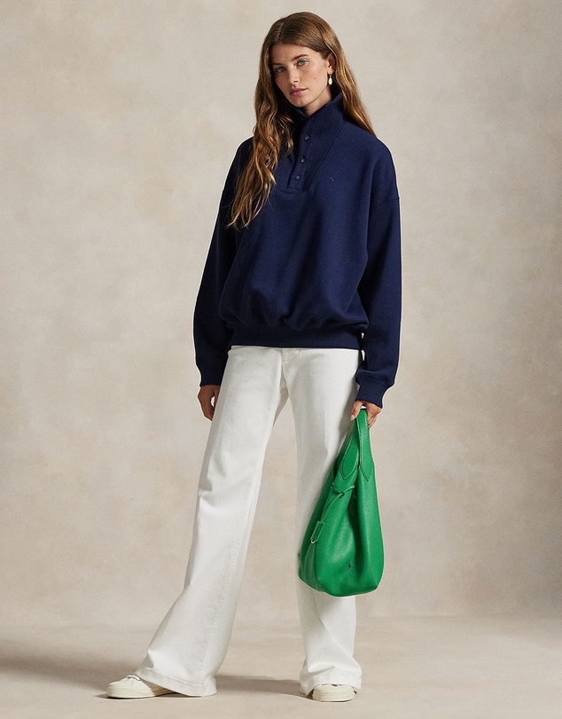 Polo Ralph Lauren - Ribbed-Trim Mock Neck Pullover