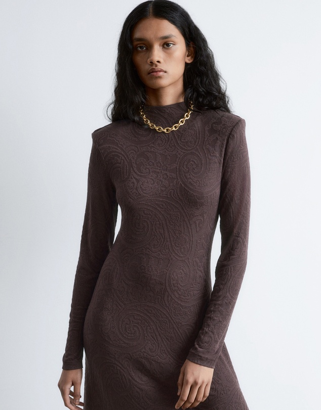 & Other Stories - Jacquard Jersey Maxi Dress