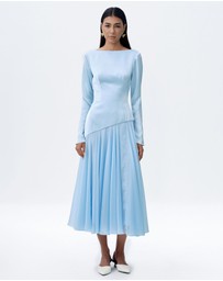 JUSTIN TONG - Selene Contrast Midi Dress