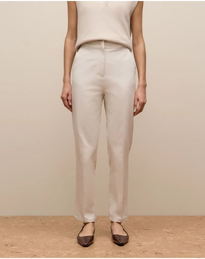 Trenery - Cotton Bi-stretch Pant in Stone
