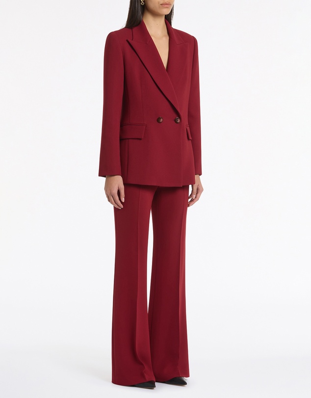 Carla Zampatti - Cabernet Crepe Double Breasted Blazer