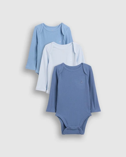 GAP - 3-Pack LS Tinyrib Bodysuit - Babies