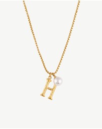 Zahar - Pearl Letter H Necklace