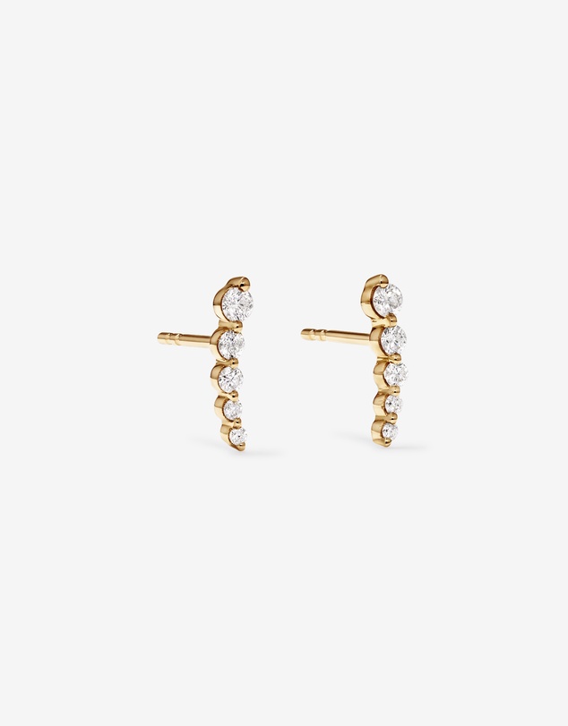 Michael Hill - Ear Climbers with 0.25 Carat TW of Diamonds in 10kt Yellow Gold