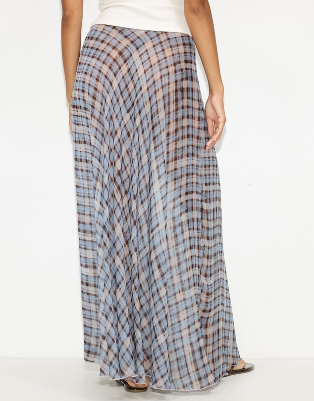 Dazie - Afloat Check Maxi Skirt