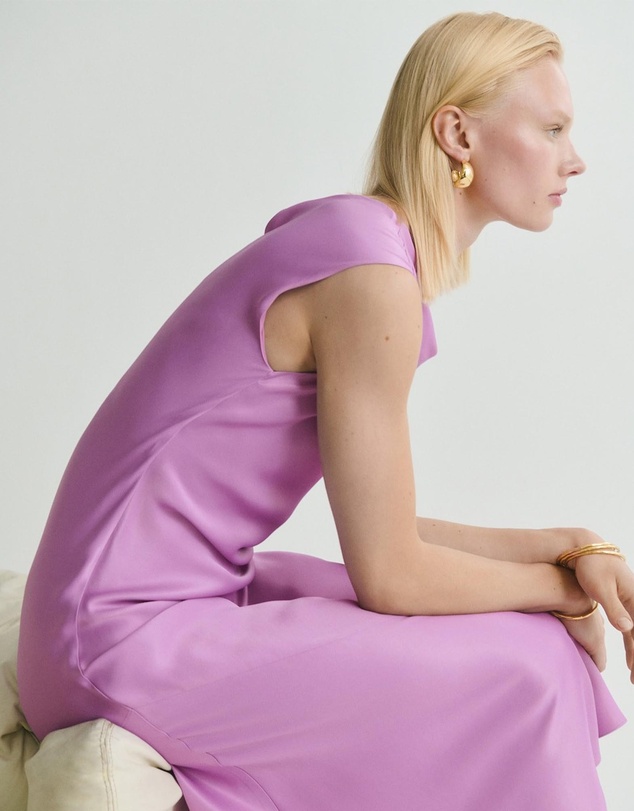 M.N.G - Noelis Satin Midi Dress